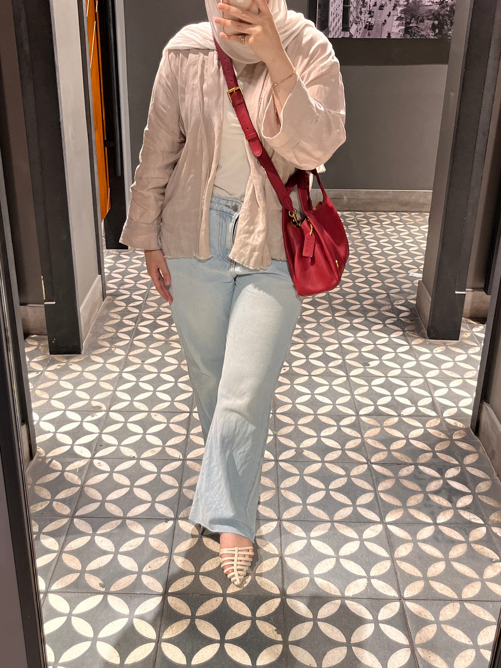 Linen Muse Mid Kimono - Greige