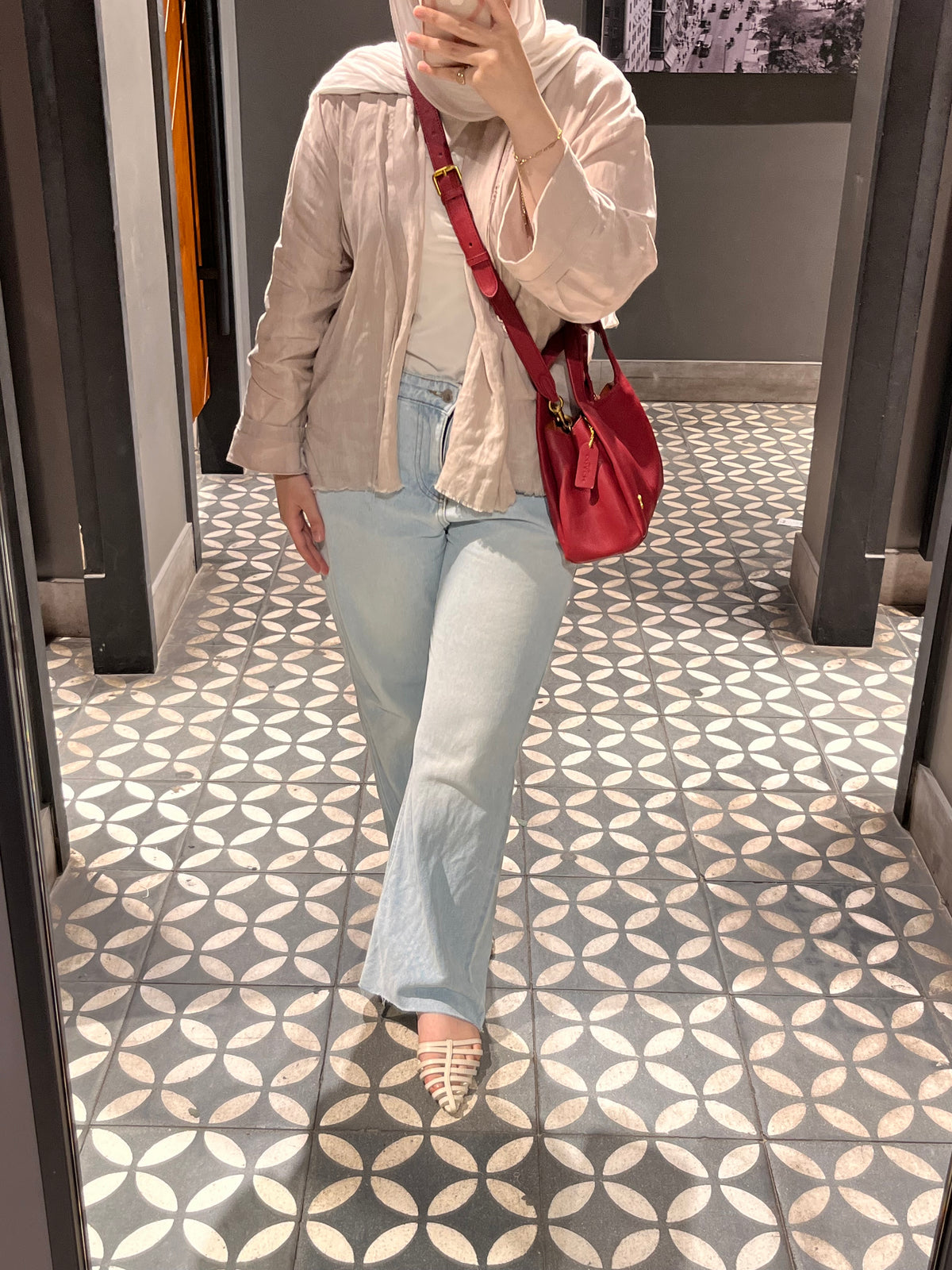 Linen Muse Mid Kimono - Greige