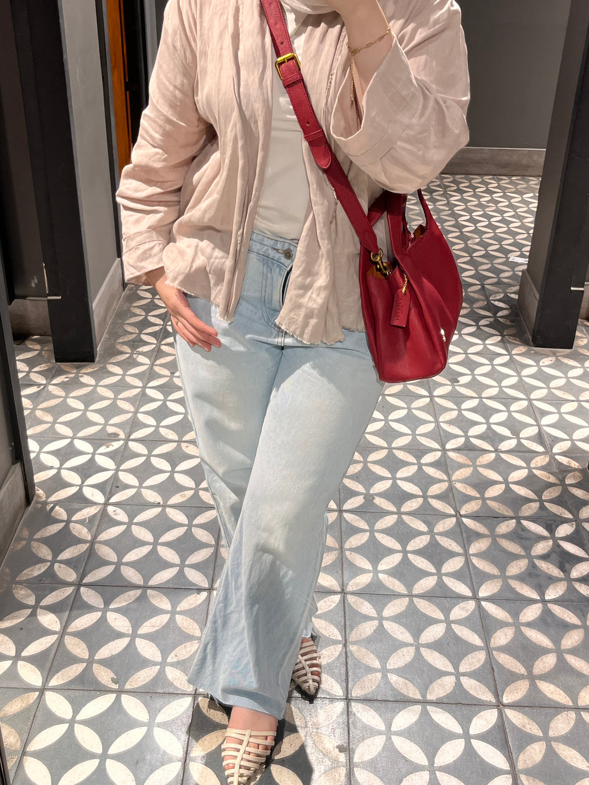 Linen Muse Mid Kimono - Greige